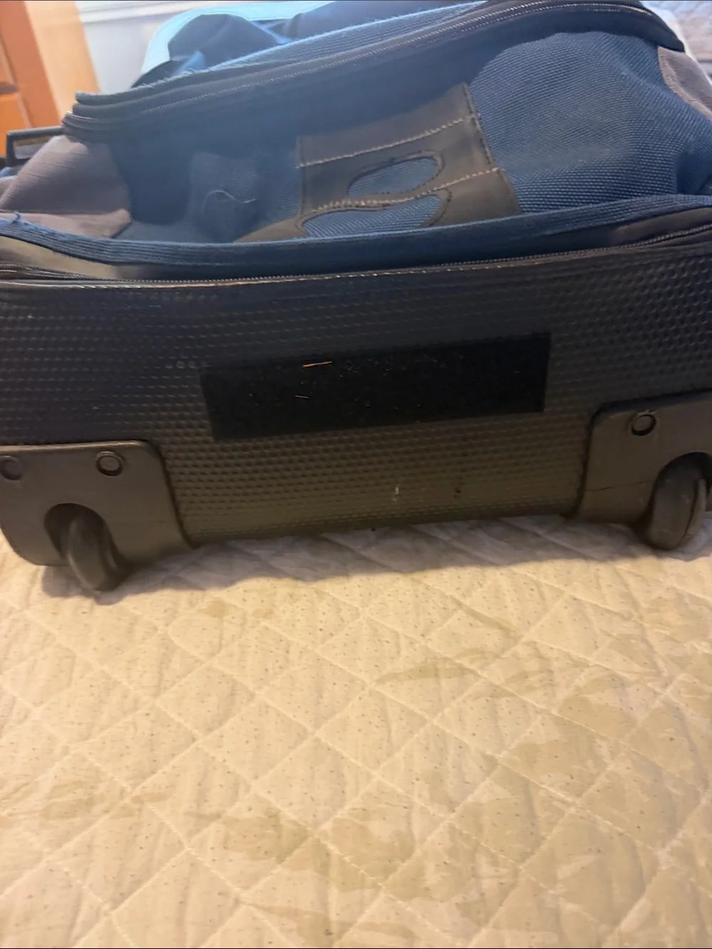 Unbranded Blue and Gray Men’s Duffel Bag with Shoulder Strap